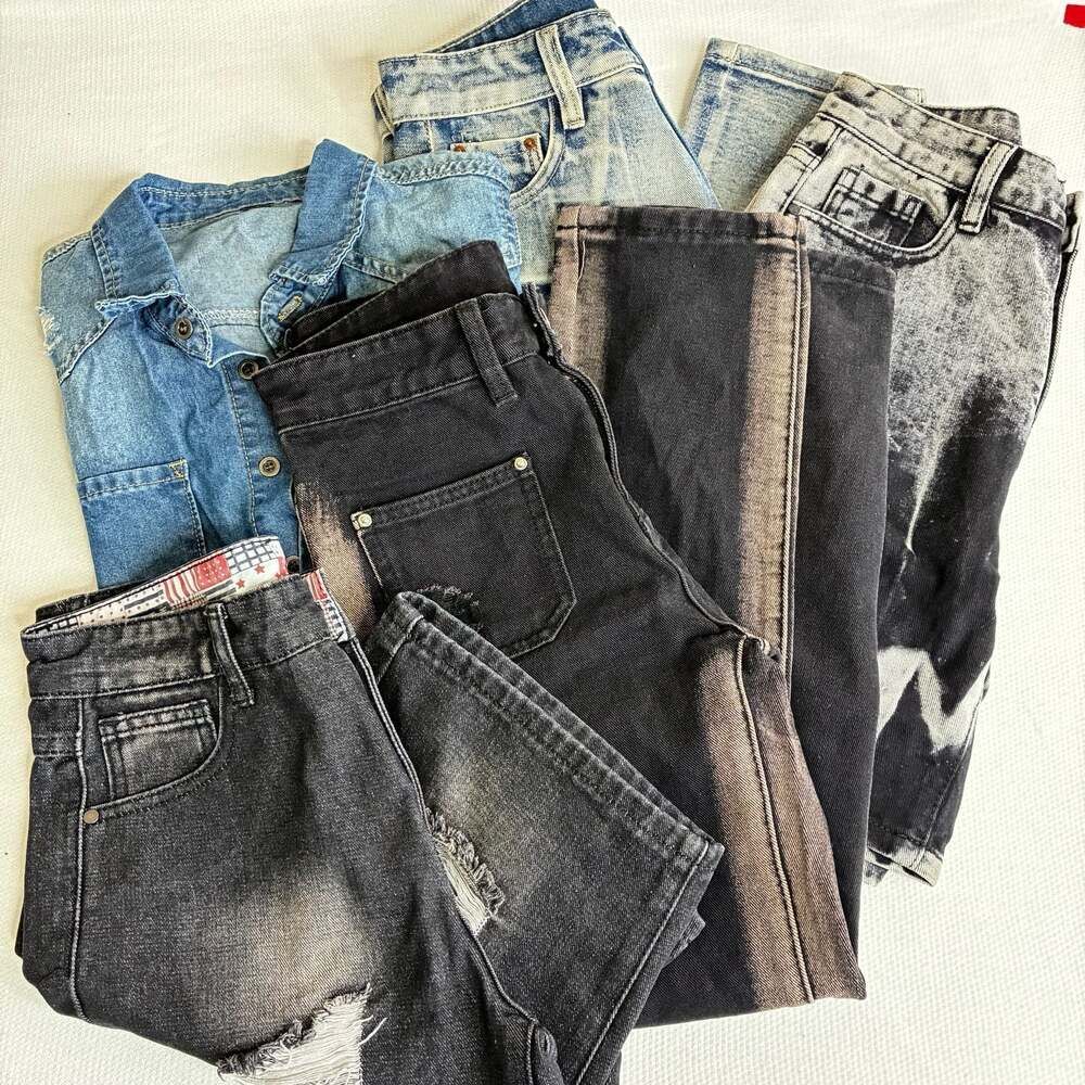 5 Lot Boys Denim Shorts Shirt Jeans Fashion Distressed Size 12-13Y New